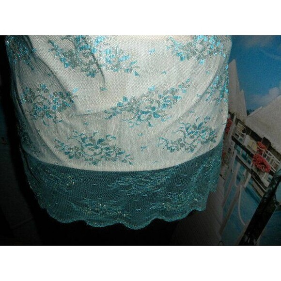 NEW by COOLWEAR USA, SEXY, SLEEVELESS JUNIORS SIZE LARGE, TOP, BLOUSE, TURQUOISE - Picture 6 of 11